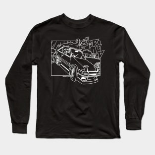 Drift Shiba (black/white version) Long Sleeve T-Shirt